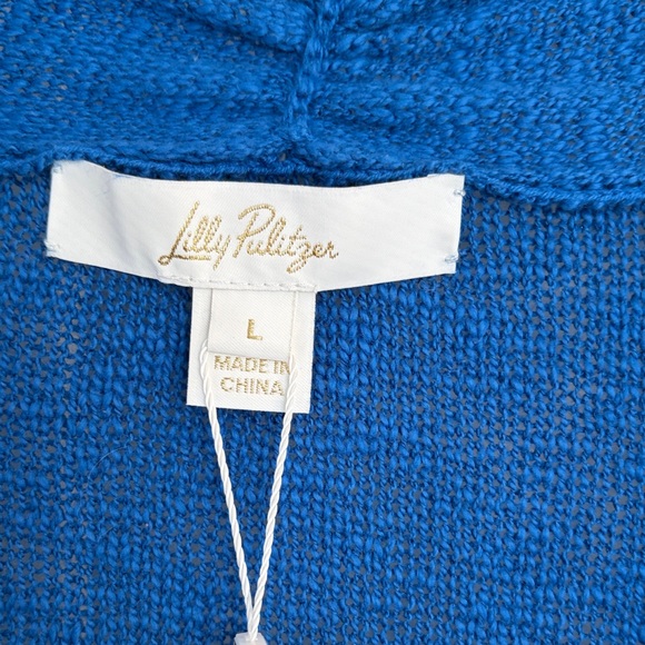 Lilly Pulitzer Faretta Barton Blue Cardigan Women’s Size Large NWT - Picture 2 of 5
